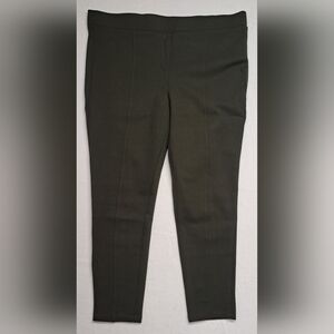 Style & Co XXL Pull On Stretch Pants Wide Elastic Waist Olive Green Slim